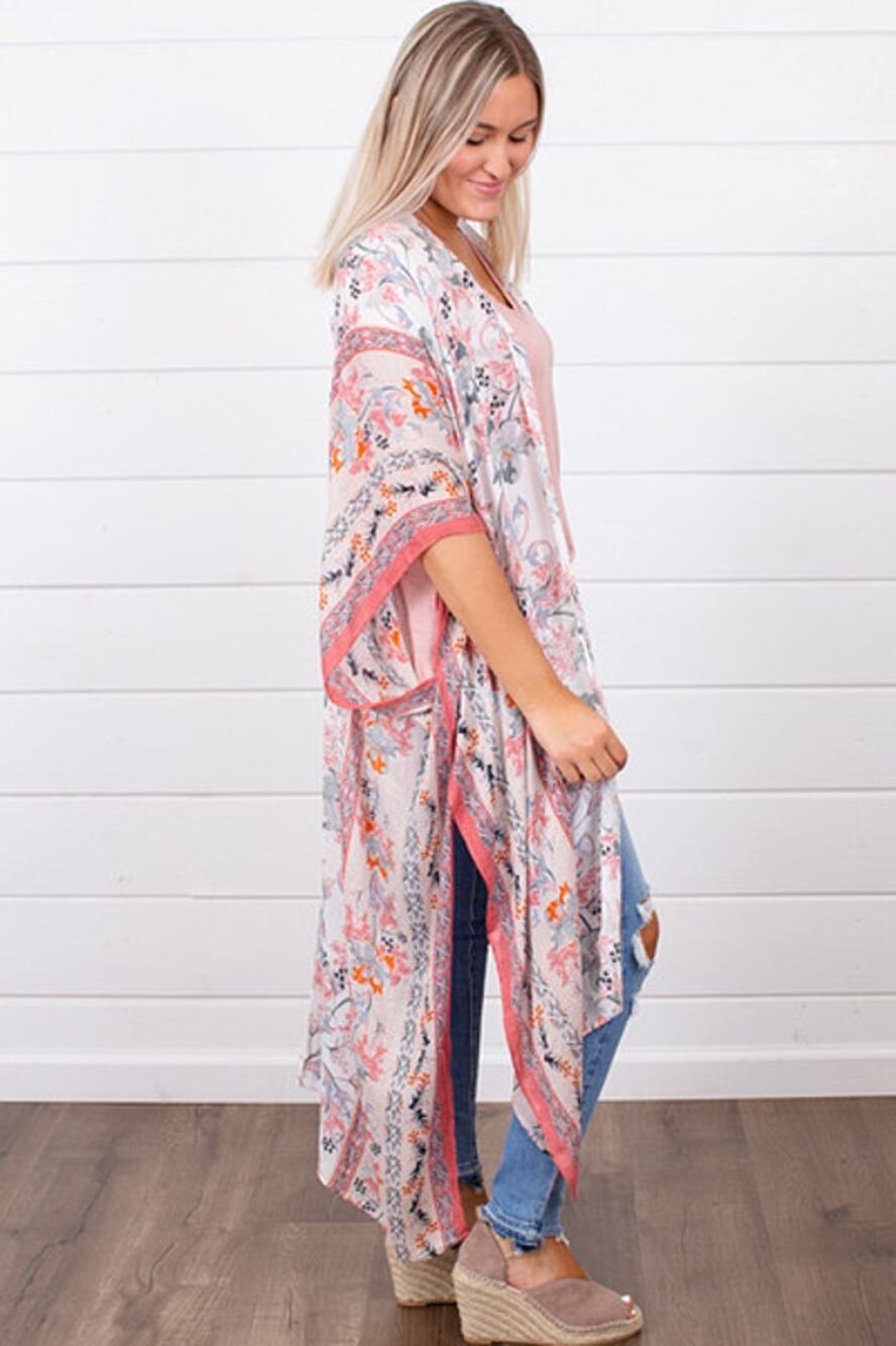 NWT Lovestitch Just Peachy Kimono O/S